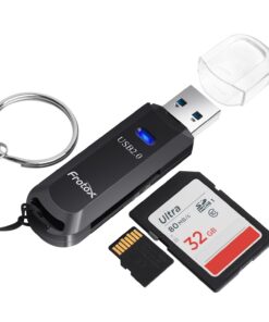 Lecteur Carte SD Frotox Portable Adaptateur USB vers SD/Micro SD/MMC/TF/SDXC/SDHC pour Tous Utilisateurs en Déplacement