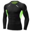 T-shirt thermique migcaput homme compression sport séchage rapide volleyball vêtements de gym col rond manches longues