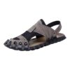 Chaussures de plage d'été pour hommes en squelette, respirantes et décontractées, bottines compensées noires