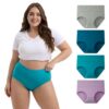 Culottes INNERSY Stretch Coton Grande Taille Femmes Confortables Lot de 4 Taille Haute OEKO-TEX Standard 100