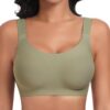 Ganado Soutien-Gorge Femme sans Armure Comfortable Everyday Wire-Free Bra with U-Shape Collar Pads