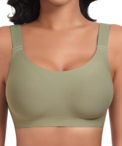 Ganado Soutien-Gorge Femme sans Armure Comfortable Everyday Wire-Free Bra with U-Shape Collar Pads