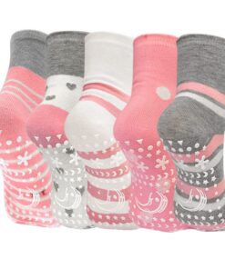 Chaussettes Antidérapantes ZFSOCK Enfant Filles: Coton Fantaisie Animaux Motif Confortable Paires OEKO-TEX STANDARD 100