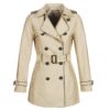 Morgan trench droit boutonné et ceinturé pour femme moderne città chic