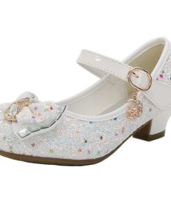 Chaussures Princesse Fille Talon Paillettes pour Mariages et Fêtes Cosplay