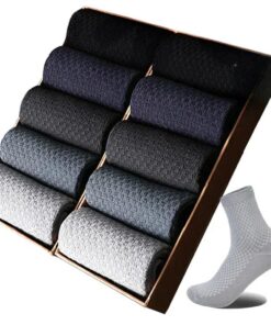 MEIION - Lot de 10 paires de chaussettes en fibres de bambou respirantes pour l'homme - Confort optimal pour une journée