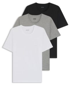 T-shirt HUGO BOSS Homme - Lot de 3 - Styles Plutôt Casual - Idéal Pour Week-End Relax - Qualité Supérieure - Tailles de
