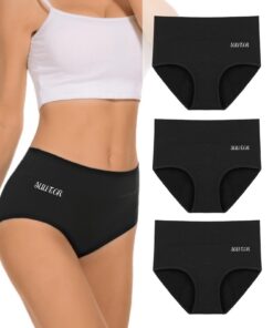 Culotte menstruelle haute absorption pour flux abondant - 60ML - Taille haute extra protectrice pour femmes & adolescent