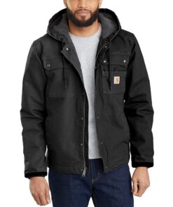 Carhartt Veste de Travail Homme, Toile Lourde Délavée avec Doublure Sherpa, Coupe Décontractée