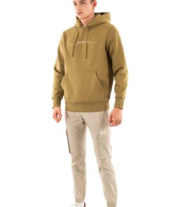 Calvin Klein Sweat à Capuche Femme Homme - Sweatshirt Court 【Coton Organique】 【Confort Étendu】 【Promo Limitée】