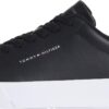 Tommy Hilfiger Baskets Homme Detail Essential en Cuir Noir (Black) Taille 44