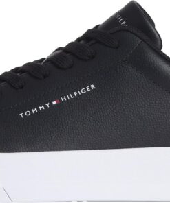 Tommy Hilfiger Baskets Homme Detail Essential en Cuir Noir (Black) Taille 44