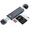 Lecteur SD 3 en 1 Compatible iPhone 17/iPad Pro/Galaxy S24, pour USB A/C/Micro, Compatibilité Large, 3 Ports USBしまい