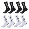 KEWUF 4 Paires Chaussettes Antidérapantes pour Hommes et Femmes, Sports comme Football et Basketball, Yoga et Trekking,