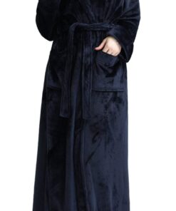 DSNOW peignoir en polaire chaud pour femme | Qualité supérieure | Idéal pour l'hiver | Confort maximal | Taille large |