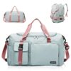 Sac de Voyage Bordeag Vert 42L Sport Fonctionnel Hommes Femmes Entraînement