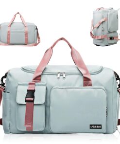 Sac de Voyage Bordeag Vert 42L Sport Fonctionnel Hommes Femmes Entraînement