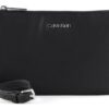 Calvin Klein Sac à Bandoulière Femme Crossbody Noir, Ck Must Ew Petit, Cuir Artificiel, One Size, Mode Lightweigh