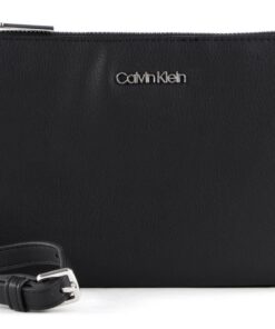 Calvin Klein Sac à Bandoulière Femme Crossbody Noir, Ck Must Ew Petit, Cuir Artificiel, One Size, Mode Lightweigh