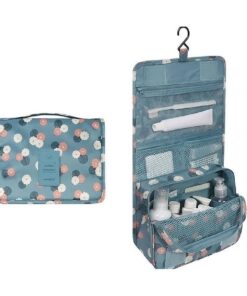 Trousse de Toilette Voyage YAWOXIJ Grande Pliable, Trousse de Toilette Imperméable à Suspendre, Organisateur de Voyage M