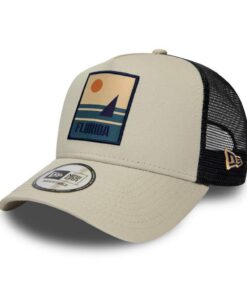 New Era Trucker Kappe Verstellbar Sommer Beige - One-Size