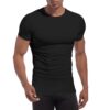 Towintec Hommes Compression T-Shirt Séchage Rapide Manches Courtes Vêtements Running Couche de Base Athlétique
