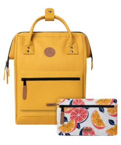CABAIA - Sac à Dos Adventurer Marrakech Jaune - Capacité 18L - Déperlant - Compartiment Ordinateur Portable 13" - Certif