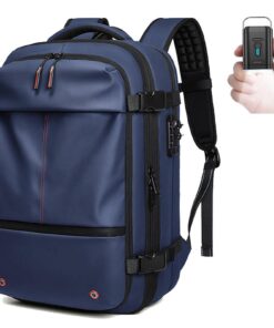 Sac à Dos Sous-Vide Voyage Cabine Avion avec Pompe Électrique - Sac de Compression avec Airbag, Bagage à Main Imperméabl
