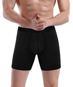 PUOTO Boxers Homme en Bambou Confortables sans Étiquette - Idéal pour Peaux Sensibles et Usage Quotidien - Lot de 1 Cale