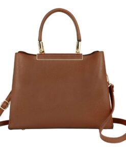 CRAZYCHIC Sac à Main Femme Marron - Tote Porté Epaule Cuir PU Tendance Mode - Plusieurs Poches Compartiments - Sac Tote