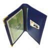 LOLUNA Porte-Carte Simple en Cuir Bleu Marine pour Homme et Femme Multicolore (1-2 Cartes,compact)
