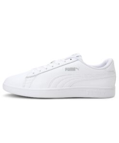 PUMA Smash V2 L Baskets Mixte Leather Working Group Core Noir / Gris Smoke / White