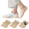Caudblor Chaussettes Femmes Homme Protège-Pied Invisible Anti-dérapant Silicone 36-39 39-42