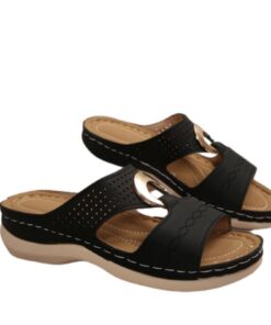 WOXIHUAN Claquettes Orthopedique Femmes Été Confort Anti-dérapant Pantoufles Pour Maison Jardin Piscine Plage
