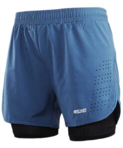 Short ARSUXEO Course pour Homme | Shorts de Gym avec Compression | Entraînement 2 en 1