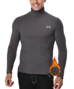 Titre SEO optimisé : MEETYOO Tee Shirt Thermique Homme Manche Longue - Bas-Layer pour Running et Fitness - Chaude et Éla
