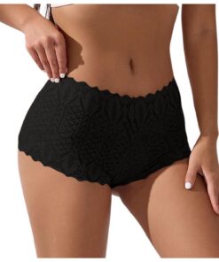 Culotte Dentelle Femme Haute Taillesexy Push Up Chic et ÉlégantDouces et Respirantes Underwear Casual Sans Couture