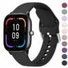 Bracelet WanmeAmazfit GTS 4 Mini Élastique 20 mm pour Amazfit GTS 2e/ GTS 2 Mini, Fonctionnel pour Course à Pied, Étudia