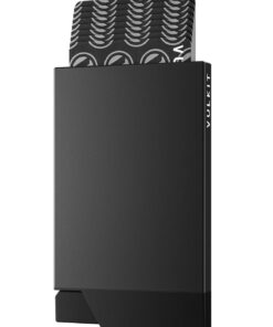 Porte-cartes VULKIT Métallique Sécurisé RFID Noir pour 6-8 Cartes