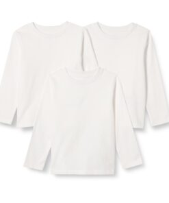 Title: Mixte Amazon Essentials T-Shirts Bébé Manches Longues 100% Coton Coupe Décontractée Pour Enfants