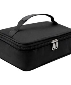 Zatixbu Sac Isotherme Repas 4L, Sac Portable Lunch Noir, Facile à Nettoyer pour Pique-Nique, Travail et Bureau, Recherch