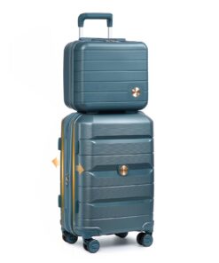 Valise cabine extensible Sea Choice, légère en PP, 55x39x21cm, valise approuvée TSA, roulettes doubles pivotantes