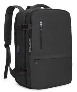 Sac à Dos Imperméable de Voyage 45x36x20 cm avec Poches à Chaussures et Bouton de Poitrine - Bagage Cabine pour Easyjet