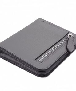 GADIEMKENSD Portefeuille RFID Bloquant en Cuir Ultra Fin pour Hommes et Femmes, Portefeuille à Fermeture Éclair Compact