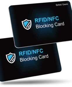 Befekt Gears Carte Anti RFID pour Cartes Bancaires et Passports en Lot de 2 Éléments Protections Completes