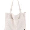 Sac à main Prite Tote Bag Bandouliere en Velours Côtelé pour Femme et Homme avec Fermeture Éclair et Poches