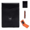 Générique Portefeuille Homme Porte-Cartes avec Compaction Slim Cadeaux Noël Anniversaire (Noir Orange) Générique Porte