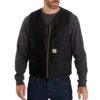 Carhartt Relaxed Fit Washed Duck Sherpa-Lined Vest pour Homme - Vêtements d'extérieur de Travail - Hiver - Waterproof et