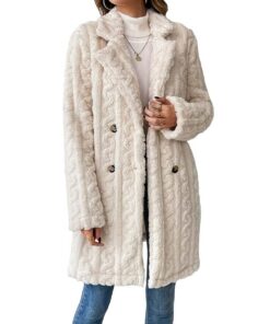 GUCURIN Manteaux en Peluche Femmes Hiver Chaud Vêtements D’extérieur