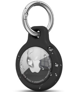 Wanme Airtag Porte Clé Étuis Protection Résistante à Scratch Usage Maison Noir